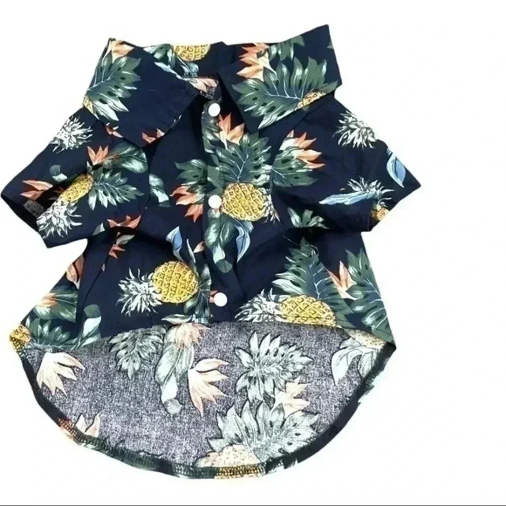 Hawaian floral shirt for dog/cat clothing NWOT Med